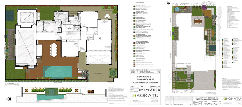 Kokatu Landscape Design Example Plans